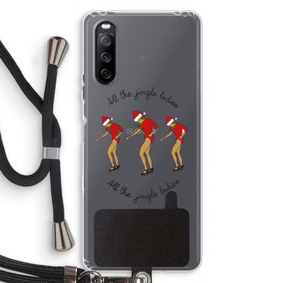 Jingle Ladies: Sony Sony Xperia 10 III Transparant Hoesje met koord