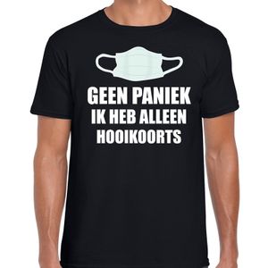 Geen paniek ik heb alleen hooikoorts t-shirt zwart voor heren 2XL  -