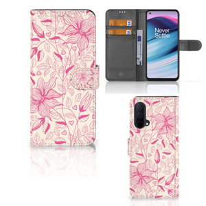 OnePlus Nord CE 5G Hoesje Pink Flowers