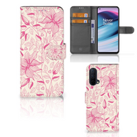 OnePlus Nord CE 5G Hoesje Pink Flowers - thumbnail