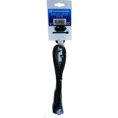 Nova Euro Verlengsnoer - Verlengkabel met Haakse Stekker en Schakelaar - 3 meter - 2 x 0.75 mm² - Zwart Nova Euro Verlengsnoer - Verlengkabel met Haakse Stekker en Schakelaar - 3 meter - 2 x 0.75 mm² - Zwart