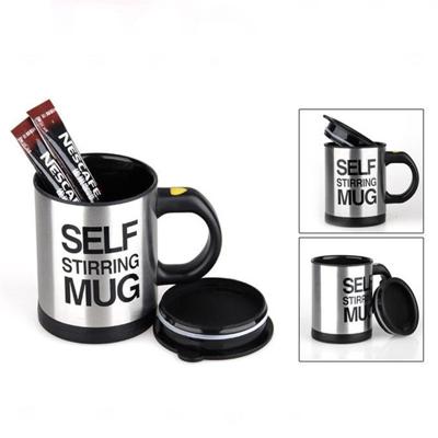 400ml mokken automatische elektrische zelf roeren mok Cup koffie melk mengen mok Smart roestvrijstaal SAP mix Cup Drinkware (zwart)