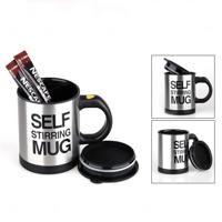400ml mokken automatische elektrische zelf roeren mok Cup koffie melk mengen mok Smart roestvrijstaal SAP mix Cup Drinkware (zwart)