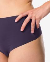 HEMA Damesstring Hoge Taille Micro Rib Donkerpaars (donkerpaars)