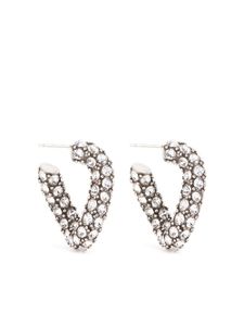 ISABEL MARANT boucles d'oreilles à ornements en cristal - Argent