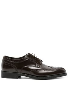 Fratelli Rossetti perforated-detailing leather derby shoes - Marron