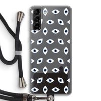 Eyes pattern: Samsung Galaxy S21 Plus Transparant Hoesje met koord