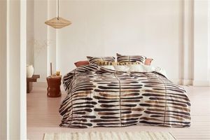 VT wonen VTwonen dekbedovertrek Botanic Stripe  Terra 240x200/220 cm