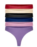 Gaubert 6-Pack Strings dames invisible - Onzichtbare dames strings - Naadloos - Multipack