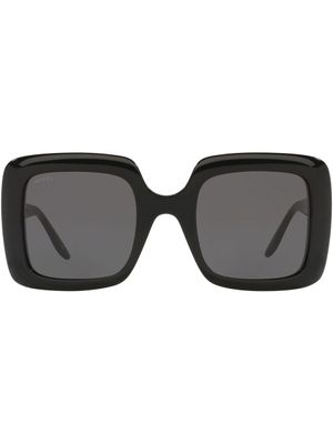 Gucci Eyewear lunettes de soleil à monture carrée oversize - Noir