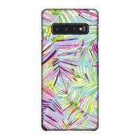 Tropical Palms Blue: Samsung Galaxy S10 4G Volledig Geprint Hoesje
