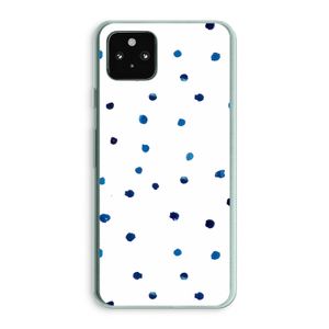 Blauwe stippen: Google Pixel 5a 5G Transparant Hoesje