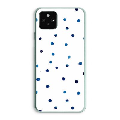 Blauwe stippen: Google Pixel 5a 5G Transparant Hoesje