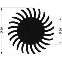 Fischer Elektronik 10103904 SK 572 10 ME LED-koellichaam 2.65 K/W (Ø x h) 85 mm x 10 mm