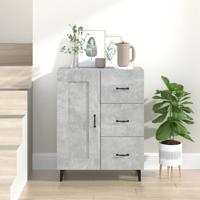 Dressoir 69,5x34x90 cm bewerkt hout betongrijs - thumbnail