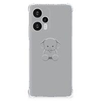Xiaomi Poco F5 Stevig | Bumper Hoesje | Grijs Baby Olifant