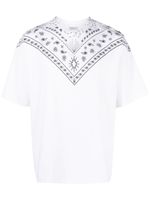 Marcelo Burlon County of Milan t-shirt en coton à imprimé bandana - Blanc - thumbnail