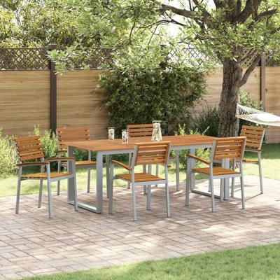 Tuinstoel 6 pcs Bruin 56 x 57 x 87cm Massief acaciahout