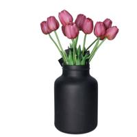 Kunstbloemen boeket Tulp Tulipa - 10x - 44 cm - paars - Real Touch - kunst zijdebloemen