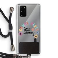 Happy days: Samsung Galaxy S20 Plus Transparant Hoesje met koord