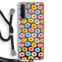 Pink donuts: Oppo A91 Transparant Hoesje met koord - thumbnail