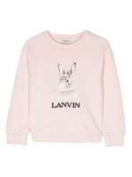 Lanvin Enfant sweat en coton à imprimé graphique - Rose