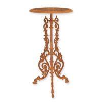 A CAST IRON PLANT TABLE, RUST
