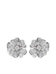 LEO PIZZO boucles d'oreilles Flora en or blanc 18ct ornées de diamants - Argent