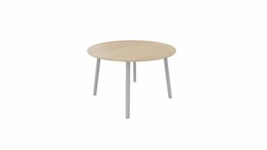 Tafel 9311 rond - 120 cm. - Alu - Eiken licht - Aluminium