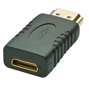 LINDY 41208 HDMI Adapter [1x HDMI-stekker - 1x HDMI-bus, mini] Zwart