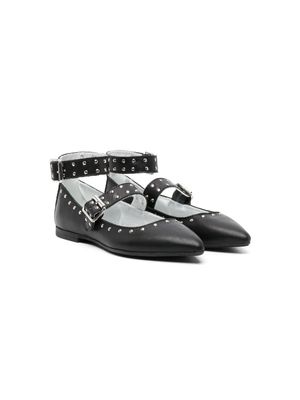 Monnalisa ballerines à détails de clous - Noir