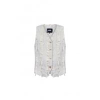 Poools - Wit | Dames | Gilet | Wit | 44 | regular | Kamst mode