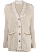 Golden Goose ribbed-knit buttoned cardigan - Tons neutres