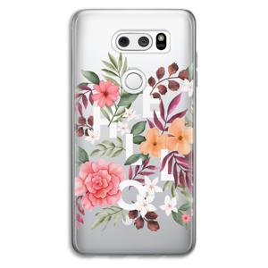 Hello in flowers: LG V30 Transparant Hoesje
