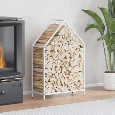 Brandhoutrek 60x25x90 cm koudgewalst staal wit