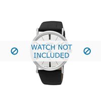 Horlogeband Seiko 7N39-0CA0 / SKP395P1 / L0G0011J0 Leder Zwart 24mm