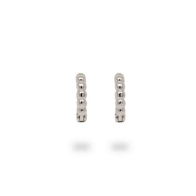 24Kae 42414S Oorringen Spheres Structure zilver