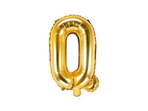 Folieballon Goud Letter &apos;Q&apos; - 35cm