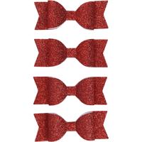 Vivi Gade Strikken, afm 31x85 mm, rood glitter, 4 stuk/ 1 doos