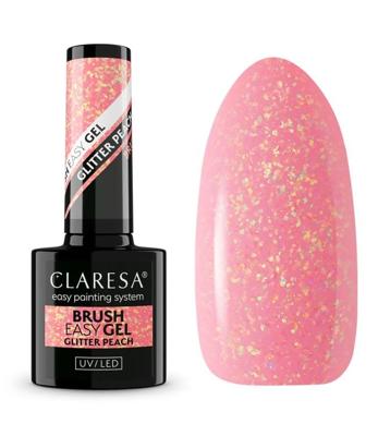 Claresa brush easy gel glitter peach 5ml Claresa brush easy gel glitter peach 5ml