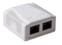 CAT5E UTP wandcontactdoos opbouw 2 x RJ45 LSA+ FA5002