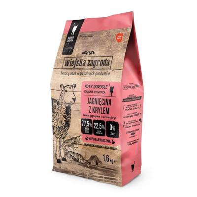 WIEJSKA ZAGRODA Lamb with krill - droog kattenvoer - 400g