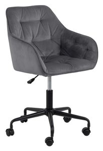 Bendt Bureaustoel 'Loren' Velvet, kleur Dark Grey