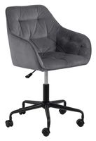 Bendt Bureaustoel 'Loren' Velvet, kleur Dark Grey