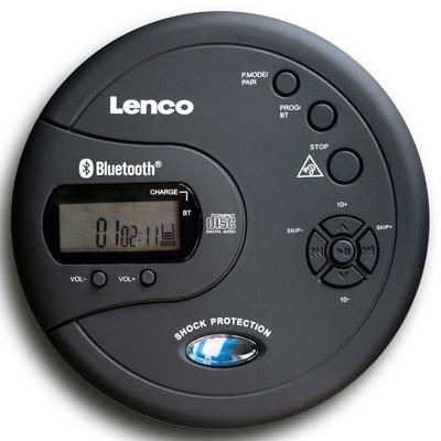 LENCO CD-300BK - Draagbare Bluetooth® CD-MP3 speler met anti-shock - Zwart LENCO CD-300BK - Draagbare Bluetooth® CD-MP3 speler met anti-shock - Zwart