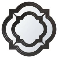 Beliani COBETA - Decoratieve Spiegel-Zwart-Synthetisch materiaal, Glas - thumbnail
