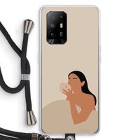 Fresh coffee: Oppo A95 5G Transparant Hoesje met koord
