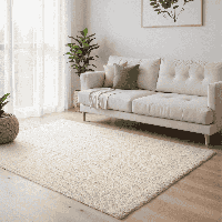 Jute Wol Vloerkleed Naturel 200x290 Cm Laagpolig Elle Decoration - Dekbed-Discounter.nl