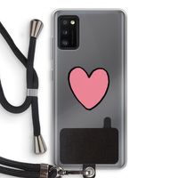 Hartje: Samsung Galaxy A41 Transparant Hoesje met koord