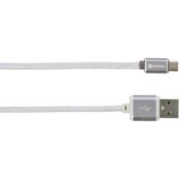 Skross USB-kabel USB 2.0 USB-A stekker, USB-micro-B stekker 1.00 m Zilver 2700240 - thumbnail